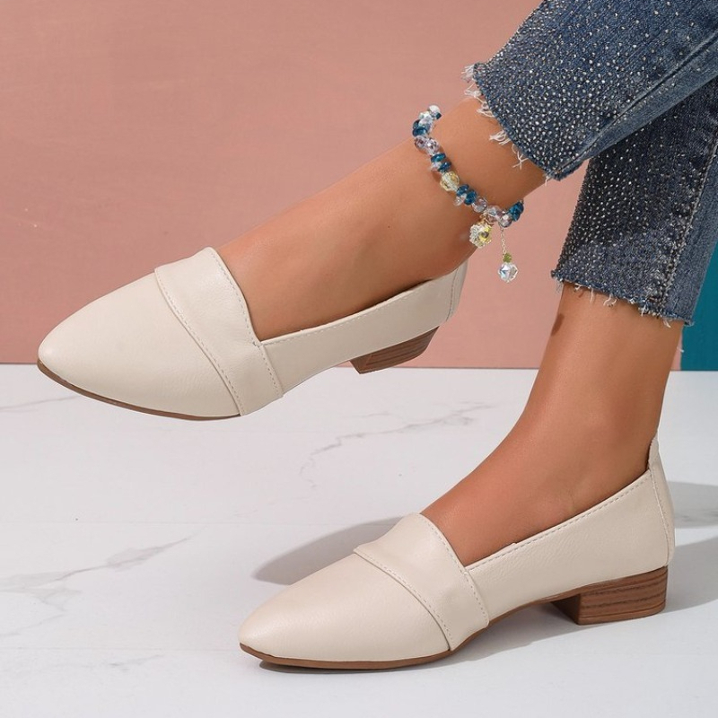 Casual Sandal Leather - Chaussures plates à enfiler pour femmes,