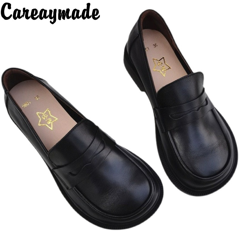 Casual Sandal Leather - Careaymade-Chaussures Oxford en cuir de vachette
