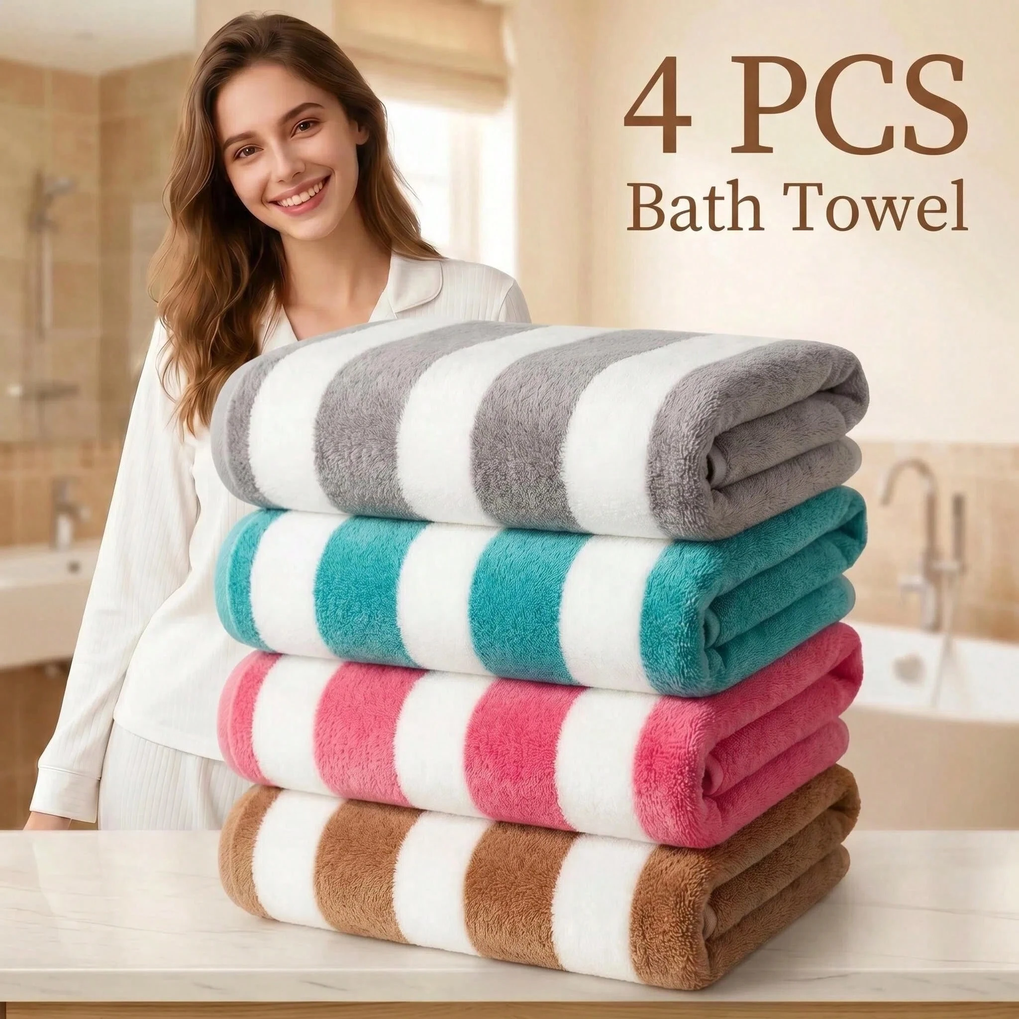 Beach Towel Large - Serviette de plage ultra-douce et grande,