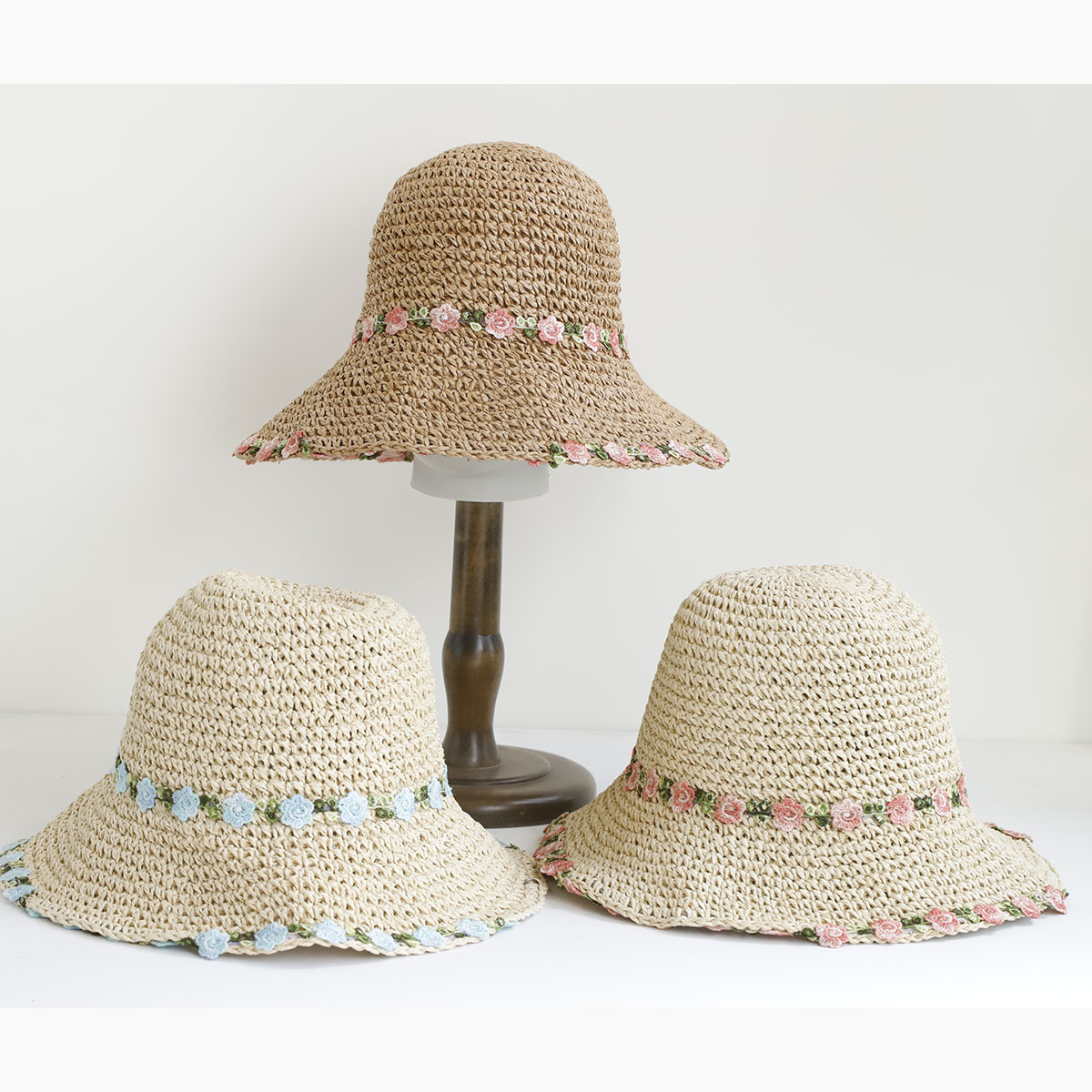 Nouveau Chapeau de soleil fleu - Bucket Hat Straw avis et prix