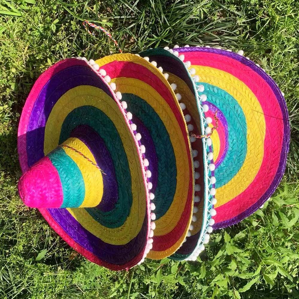 Chapeau de fête mexicain à lar - Bucket Hat Straw avis et prix