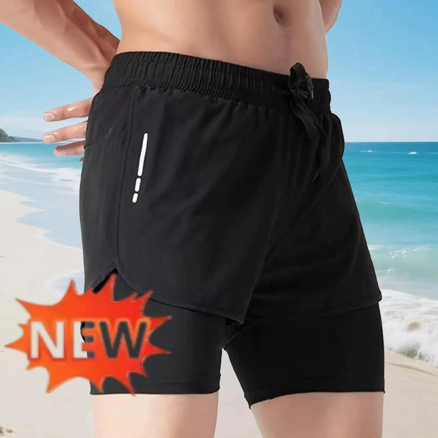 Short de bain 2-en-1 pour homm - Swim Trunk Quick Dry avis et prix